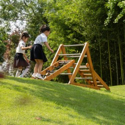 CLASSIC WORLD EDU Drevené Ihrisko XL Montessori Lezecký Rebrík