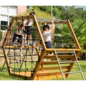 CLASSIC WORLD EDU Drevené Ihrisko XXL - Šesťuholníková Lezecká Súprava