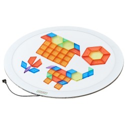 MASTERKIDZ Farebný Svetelný LED Panel + Mozaikové Montessori Bloky 140 ks.