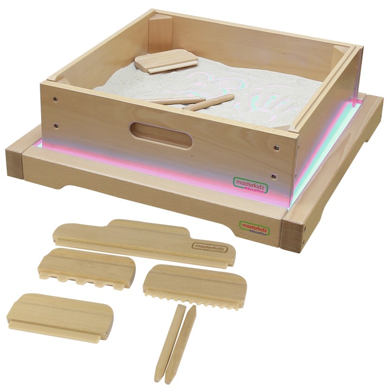 MASTERKIDZ Senzorický LED Panel s Ovládačom + Príslušenstvo na Hru s Pieskom