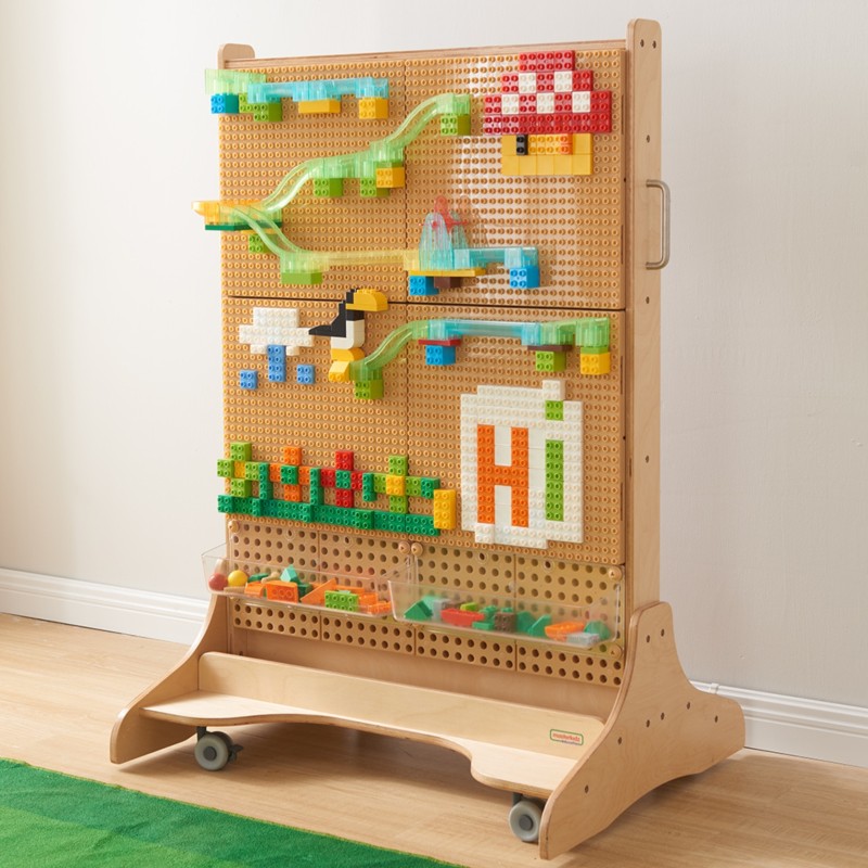 MASTERKIDZ Drevená Voľne Stojaca Tabuľa STEM + Príslušenstvo