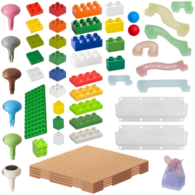 MASTERKIDZ Drevená Voľne Stojaca Tabuľa STEM + Príslušenstvo