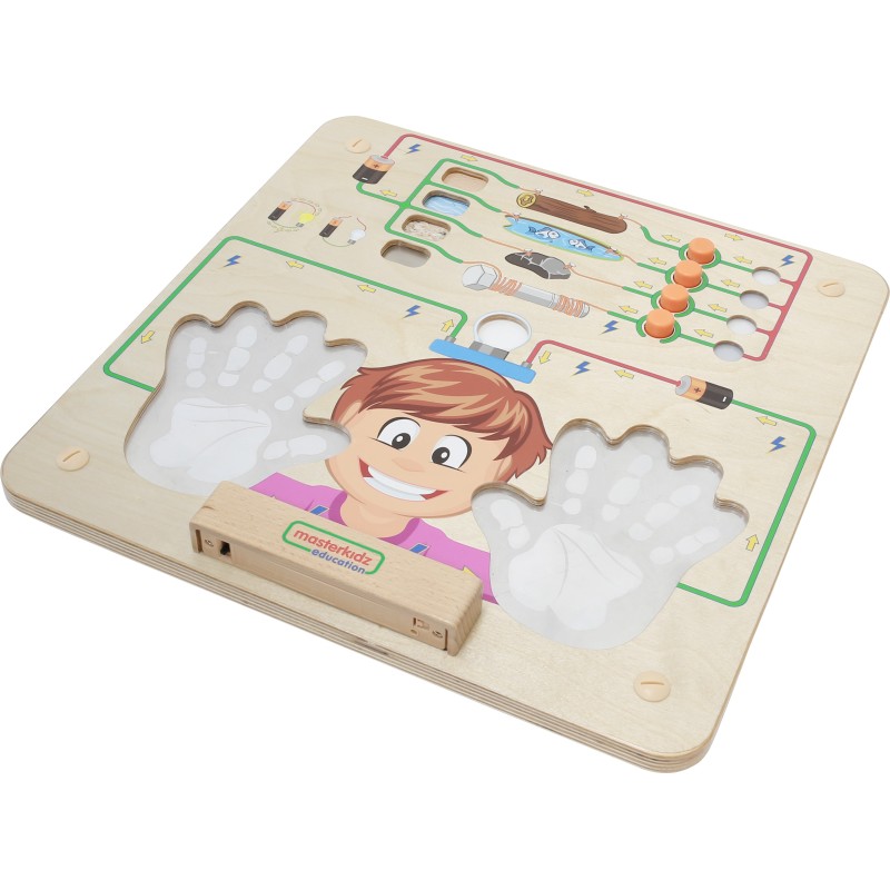 MASTERKIDZ Zestaw Tablic Pociąg 5w1 Tablica Sensoryczna Motoryczna Nauka Zmysłów i Emocji