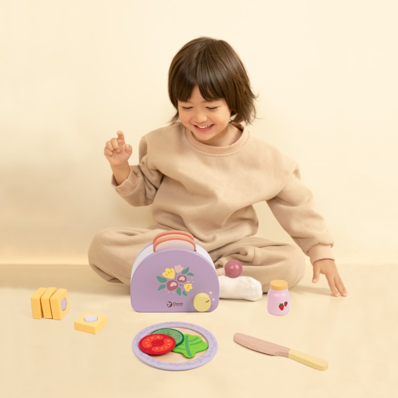 CLASSIC WORLD Drevený Raňajkový Hriankovač s Príslušenstvom