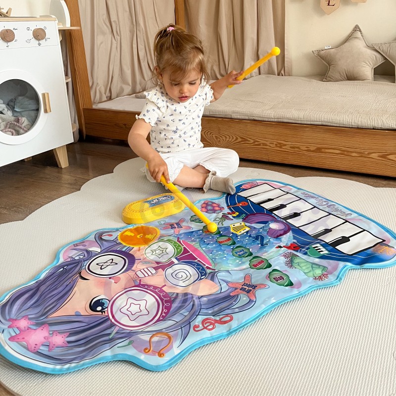 WOOPIE Mata Muzyczna Syrenka 2w1 Perkusja Interaktywna