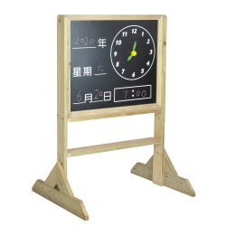 Classic World Drevená meteorologická stanica 2v1 | Edukačná tabuľa a kriedová tabuľa