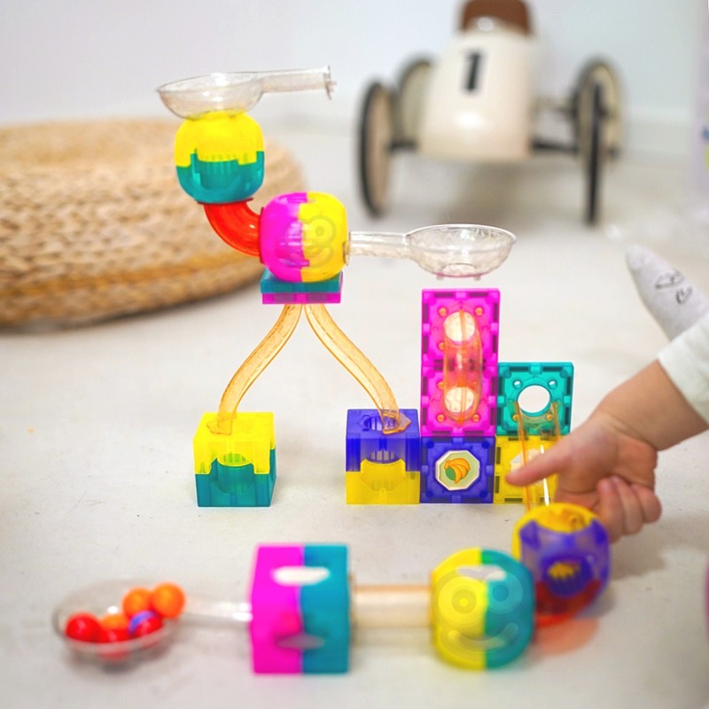 WOOPIE Klocki Magnetyczne Tor Kulkowy 89 el.