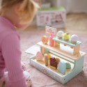 WOOPIE GREEN Drewniana Lodziarnia Sklepik Zestaw z Lodami Stragan 16 EL