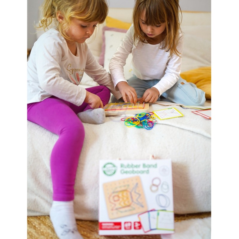 WOOPIE GREEN Geoplan na Gumki Drewniana Układanka 69 el. Certyfikat FSC