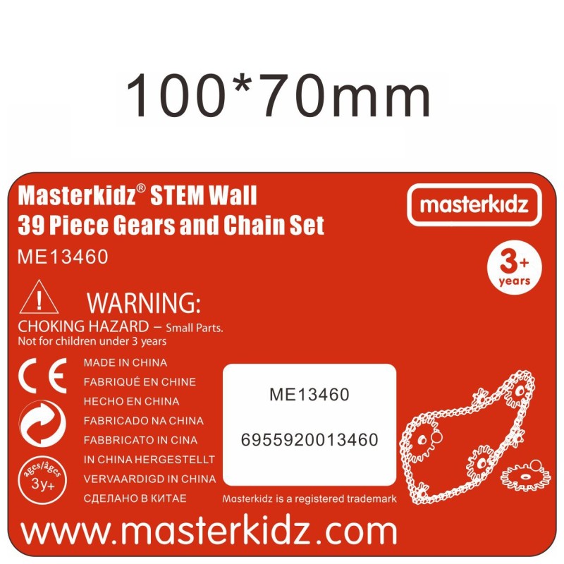 MASTERKIDZ Koła Zębate Zbuduj Własny Mechanizm - Tablica Naukowo-Kreatywna STEM