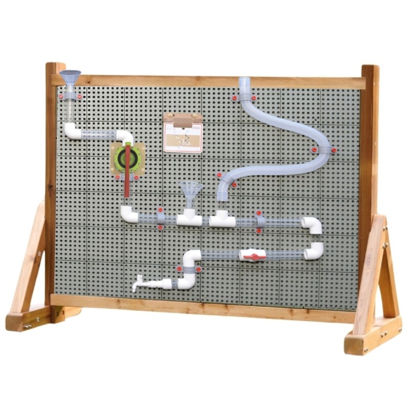 MASTERKIDZ Drewniana Wolnostojąca Tablica XXL Zewnętrzna + Zestaw Toru Wodnego