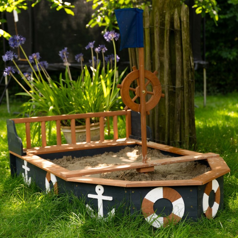 AXI Drevené pieskovisko Pirátska loď Doris – Úložný priestor 153cm