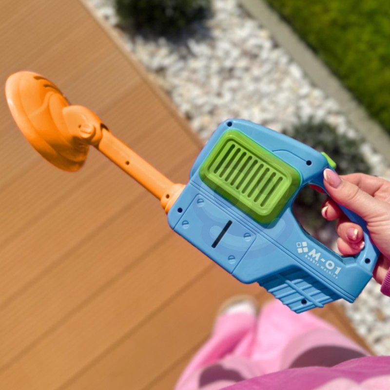 WOOPIE Kosiarka Ręczna Maszyna do Robienia Baniek Mydlanych Niebieska