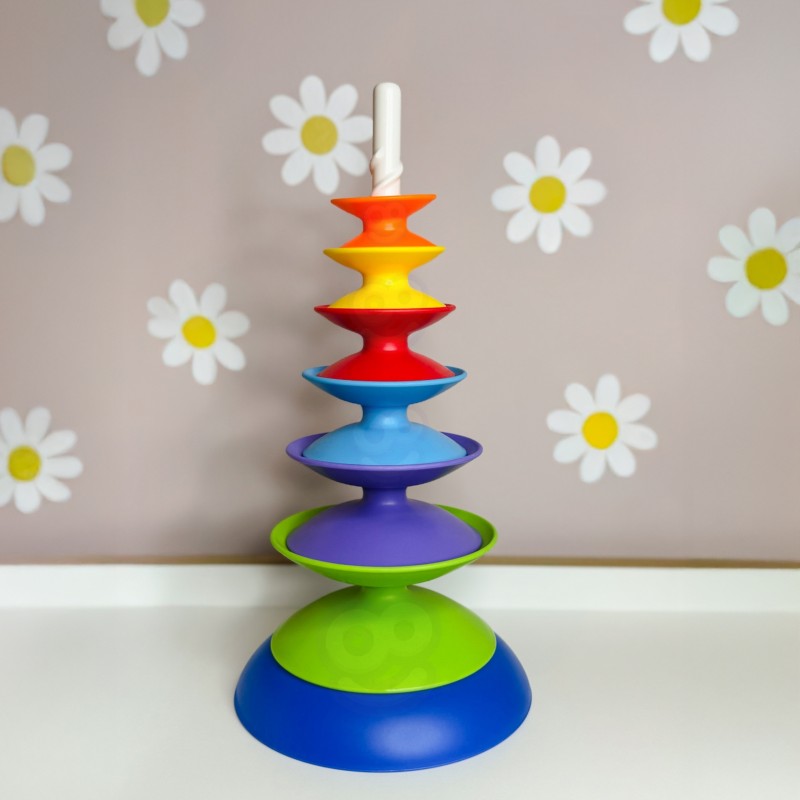 WOOPIE BABY Kolorowa Wieża Układanka Piramidka Edukacyjna 18m+