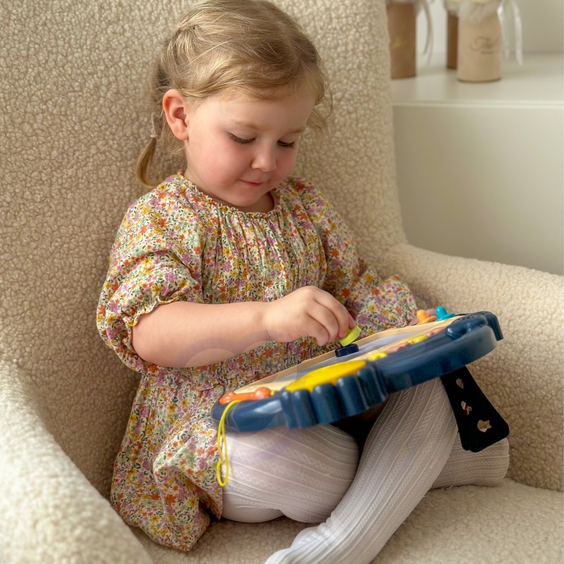 WOOPIE Mazacia Magnetická Tabuľa + Farebné Pečiatky Modrá