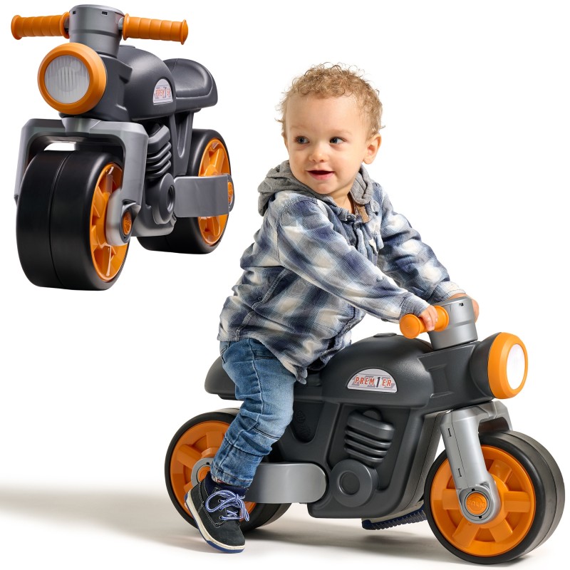 FALK Odrážadlo - Čierna Retro Motorka Prem1er 12m+