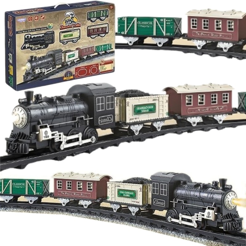 WOOPIE Klasický Vláčik - Parná Lokomotíva XXL Dráha