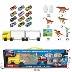 WOOPIE Kamión a Transporter 2v1 + Sada Dinosaurov s Podložkou