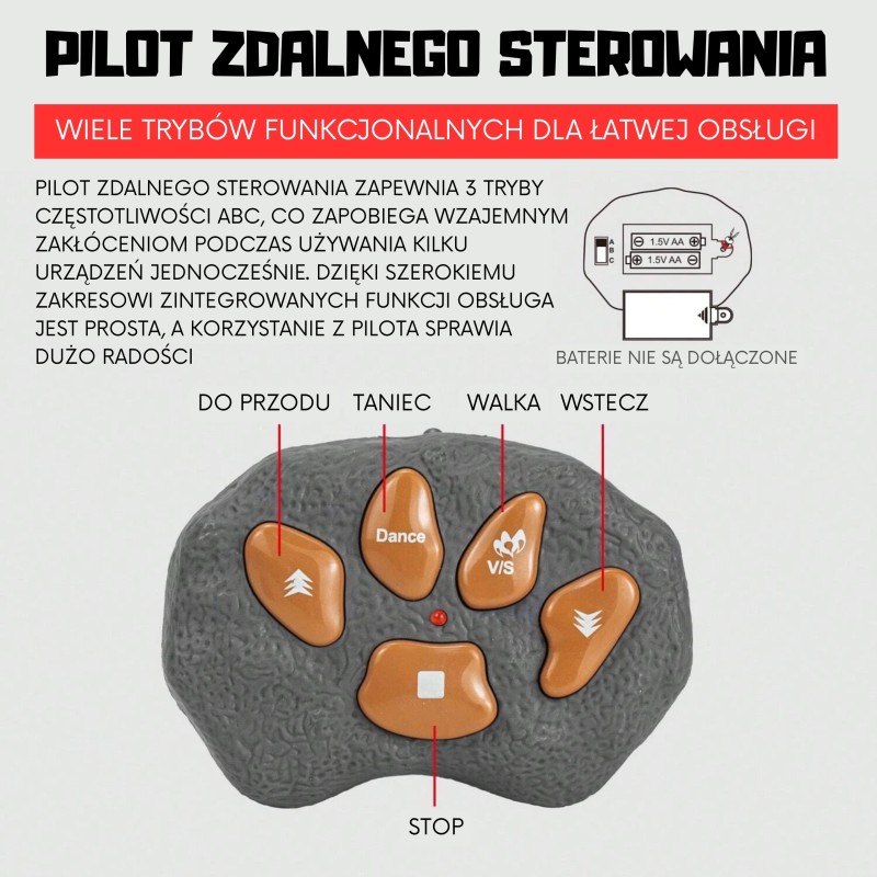 WOOPIE RC Dinosaurus na Diaľkové Ovládanie - Stegosaurus