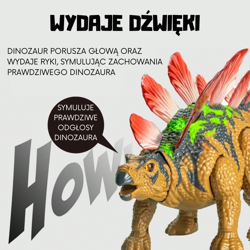 WOOPIE RC Dinosaurus na Diaľkové Ovládanie - Stegosaurus