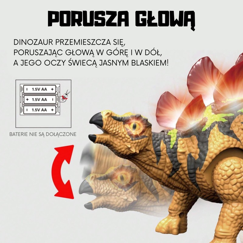 WOOPIE RC Dinosaurus na Diaľkové Ovládanie - Stegosaurus