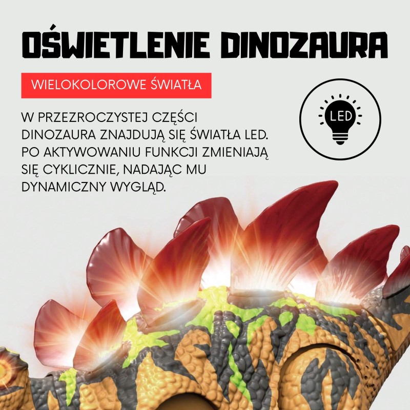 WOOPIE RC Dinosaurus na Diaľkové Ovládanie - Stegosaurus