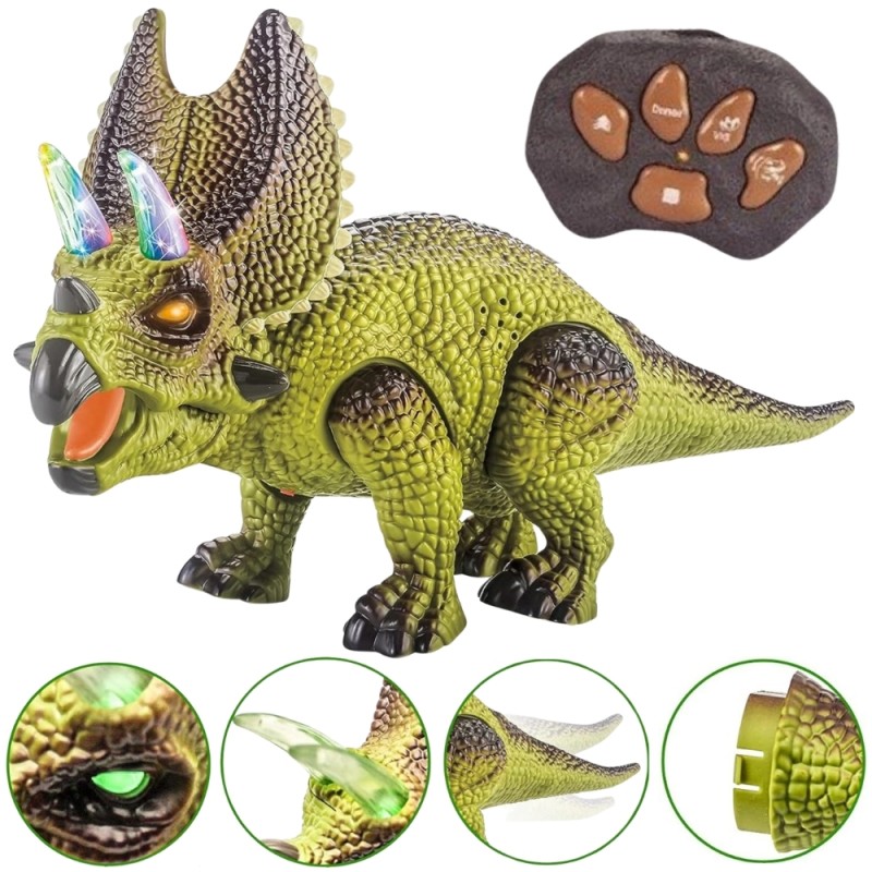 WOOPIE Dinosaurus na Diaľkové Ovládanie - RC Robot Triceratops