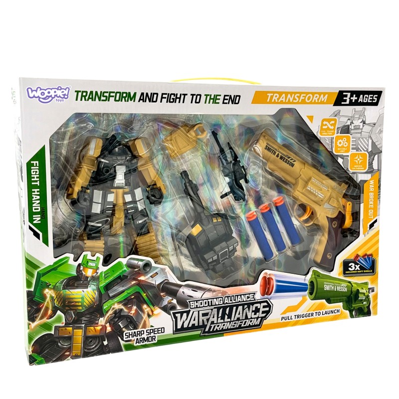 WOOPIE Transformujúci Robot, Tank a Pištoľ 3v1