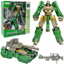 WOOPIE Transformujúci Robot SILVER BLADE Tank 2v1