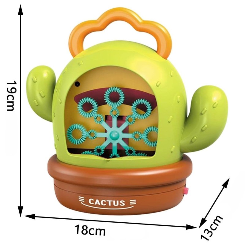 WOOPIE Elektronický Kaktus na Výrobu Bublín + Zvukové a Svetelné Efekty