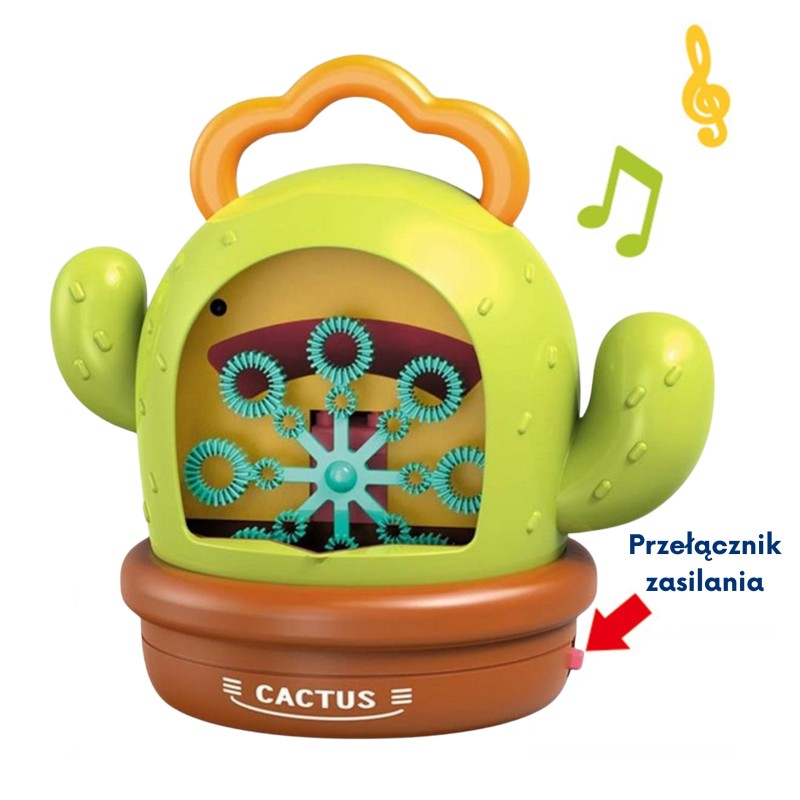 WOOPIE Elektronický Kaktus na Výrobu Bublín + Zvukové a Svetelné Efekty