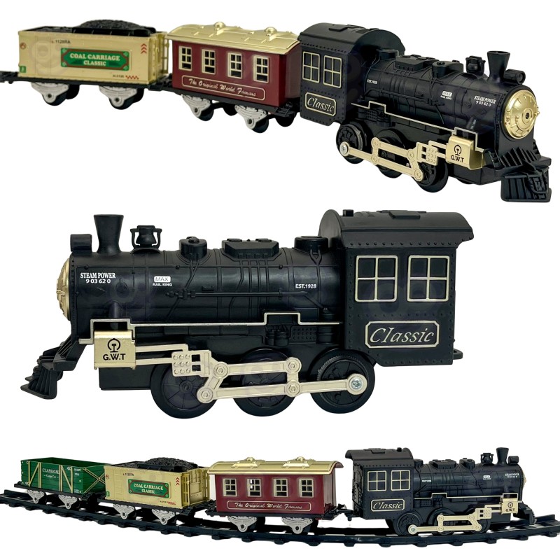 WOOPIE Klasický Vláčik - Parná Lokomotíva XXL Dráha