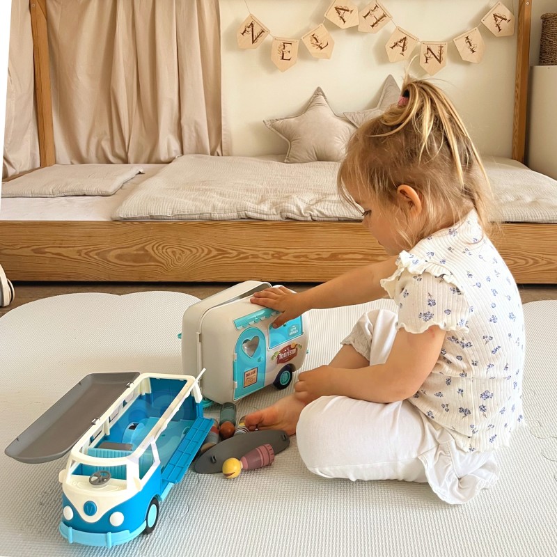 WOOPIE Kempingový Karavan s Prívesom - Svetelné a Zvukové Efekty