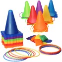 WOOPIE Záhradná Sada Hier 3v1 Kužele, Obruče a Vrecká
