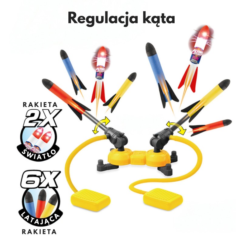 WOOPIE Dvojitý Odpaľovač na Penové Rakety 8 ks.