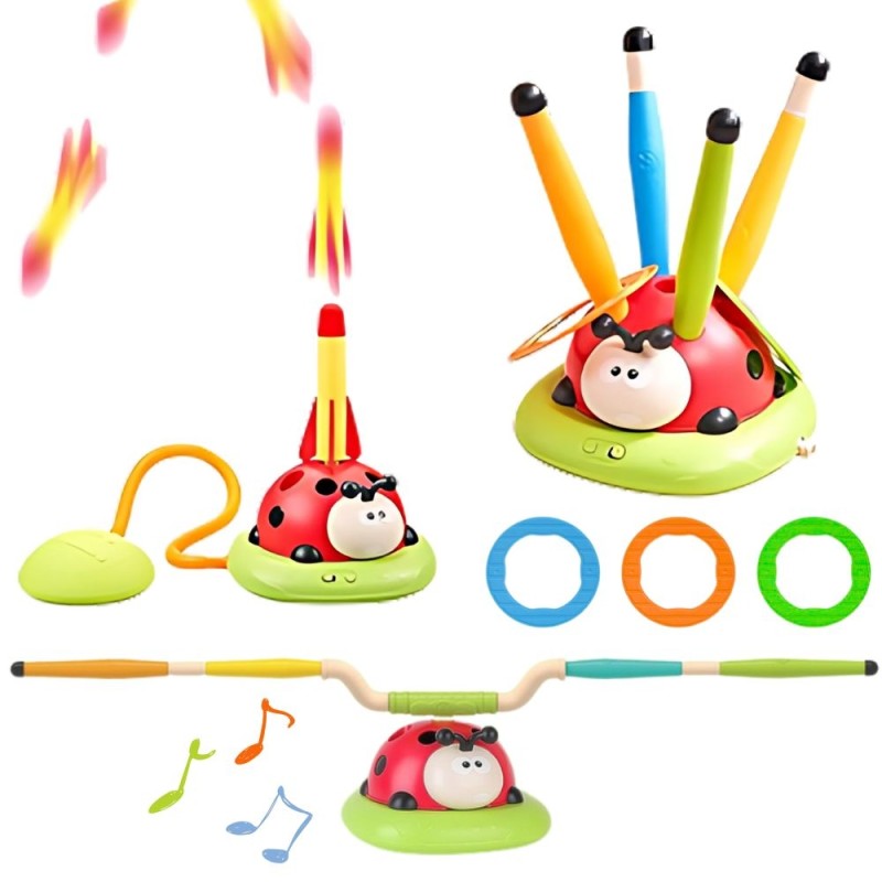 WOOPIE Zručnostná Hra 3v1 Vystreľovacia Lienka