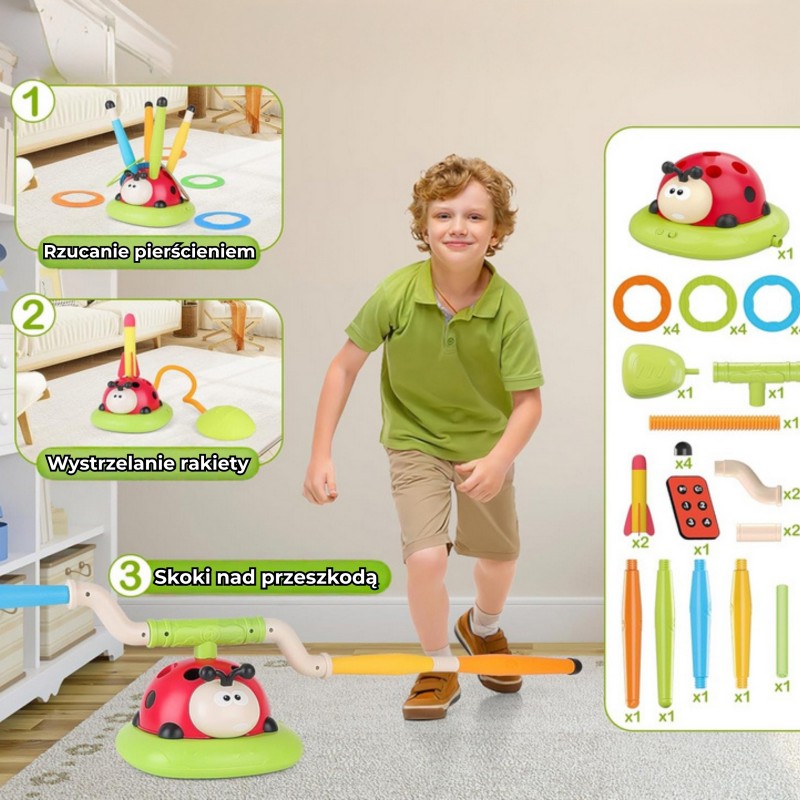 WOOPIE Zručnostná Hra 3v1 Vystreľovacia Lienka