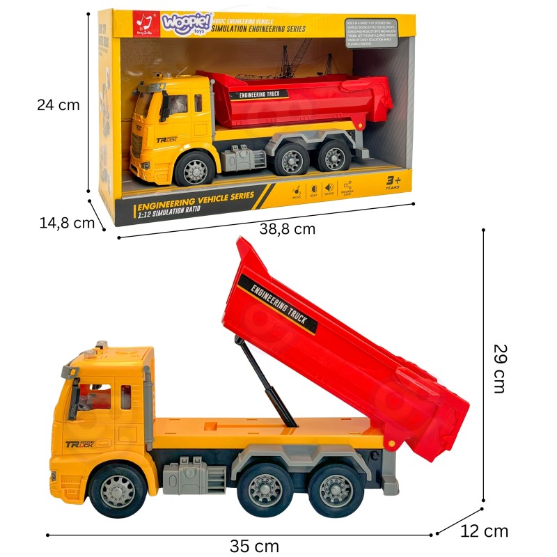WOOPIE Sklápacie Nákladné Auto - Svetelné Zvukové Efekty