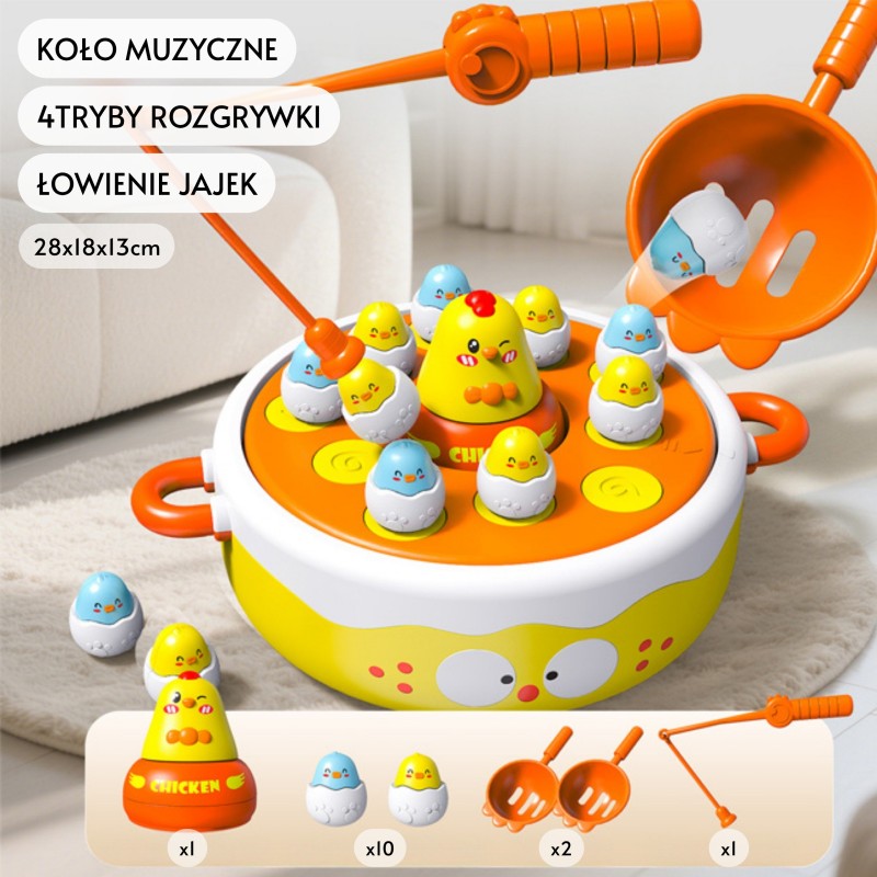 WOOPIE Hra - Chytanie Kuriatok s Katapultom 4v1