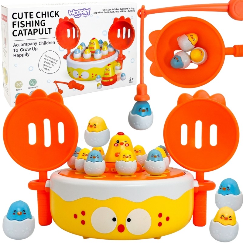 WOOPIE Hra - Chytanie Kuriatok s Katapultom 4v1