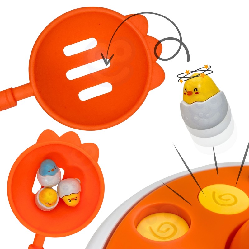 WOOPIE Hra - Chytanie Kuriatok s Katapultom 4v1