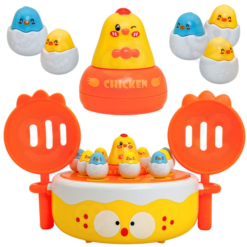 WOOPIE Hra - Chytanie Kuriatok s Katapultom 4v1