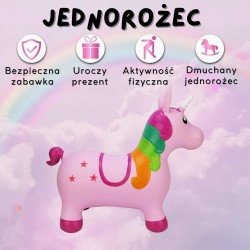 WOOPIE Gumené Zvieratko na Skákanie - Ružový Jednorožec