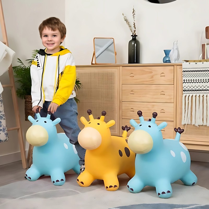 WOOPIE Gumené Zvieratko na Skákanie - Žltá Žirafa