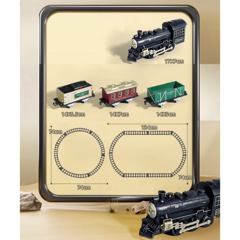 WOOPIE Klasický Vláčik - Parná Lokomotíva XXL Dráha