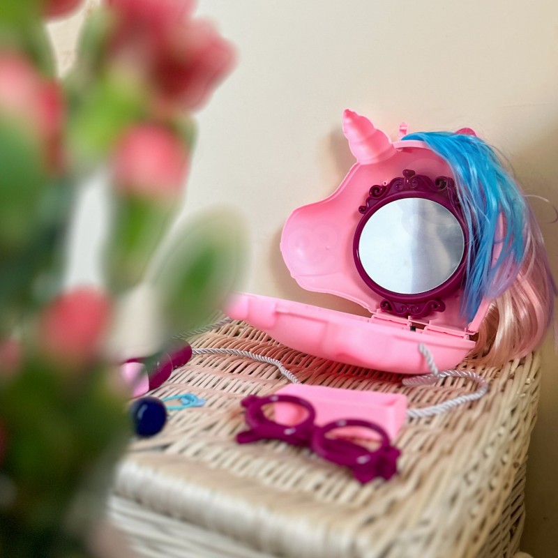 WOOPIE Kozmetický Stolík pre Dievčatá a Salón Krásy - Jednorožec