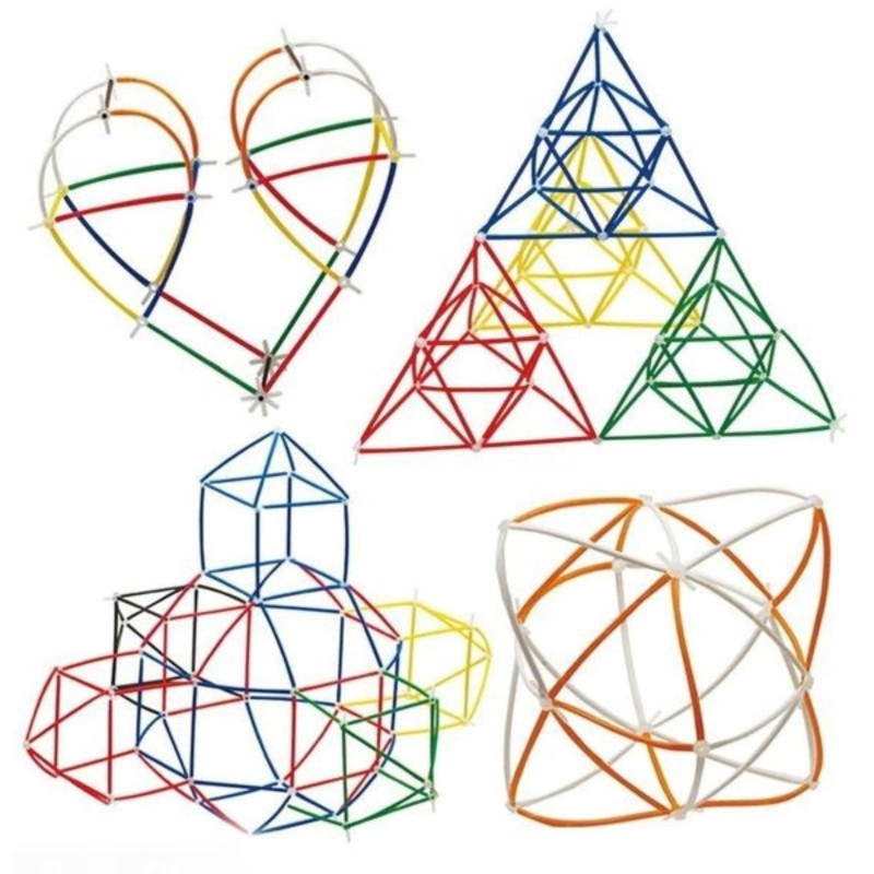 WOOPIE Kreatívna Stavebnica - Farebné Konštrukčné Slamky 800 ks.