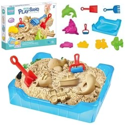 WOOPIE Kinetický piesok 0,5 kg v kufríku | Kreatívna sada s formičkami