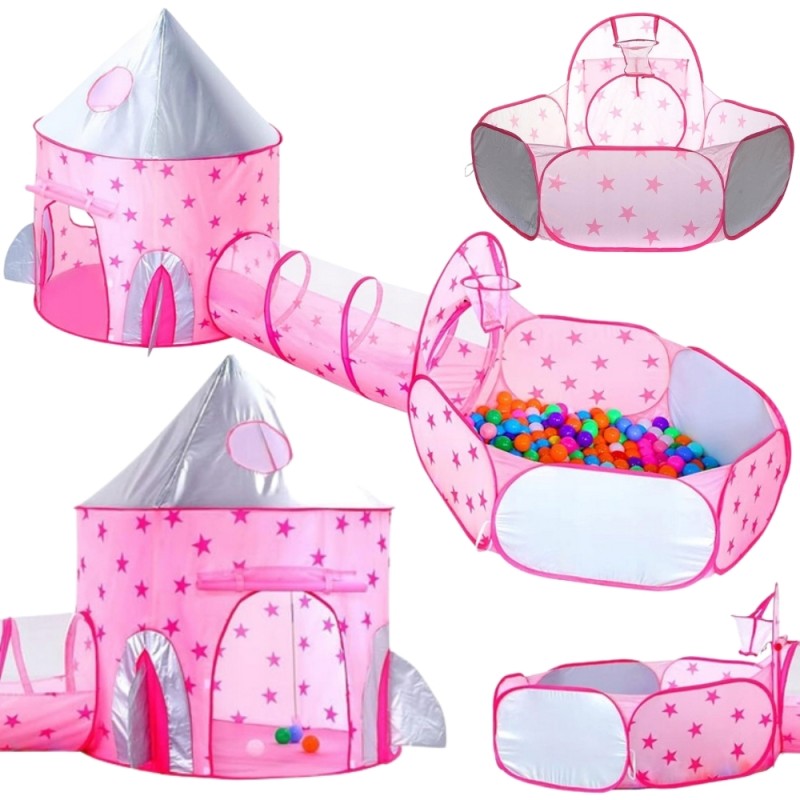 WOOPIE Stan 3v1 - Princeznovský Zámok, Tunel a Suchý Bazén