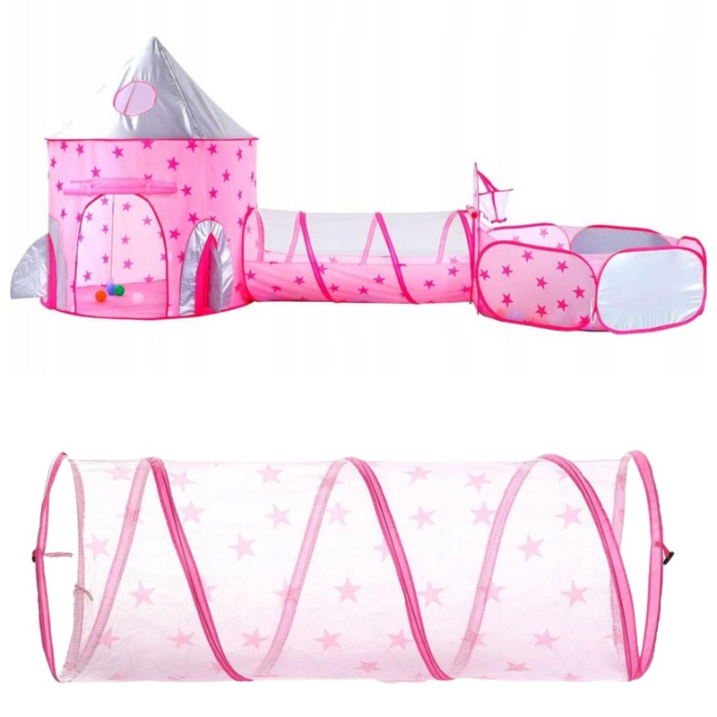 WOOPIE Stan 3v1 - Princeznovský Zámok, Tunel a Suchý Bazén